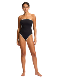 Seafolly Beach Bound DD Bandeau One Piece - Black Seafolly Beach Bound DD Bandeau One Piece - Black Splash Swimwear One Pieces