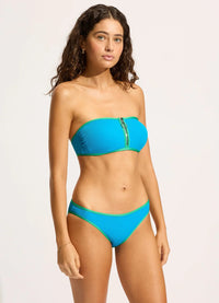 Seafolly Beach Bound Hipster Pant - Turquoise Seafolly Beach Bound Hipster Pant - Turmeric Splash Swimwear Bikini Bottoms