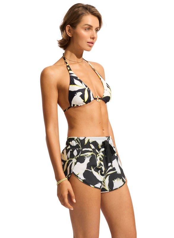 Seafolly Birds Of Paradise Boardshort - Black Seafolly Birds Of Paradise Boardshort - Black Splash Swimwear Boardshorts