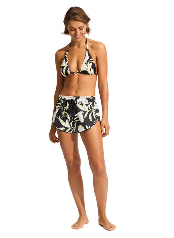 Seafolly Birds Of Paradise Boardshort - Black Seafolly Birds Of Paradise Boardshort - Black Splash Swimwear Boardshorts