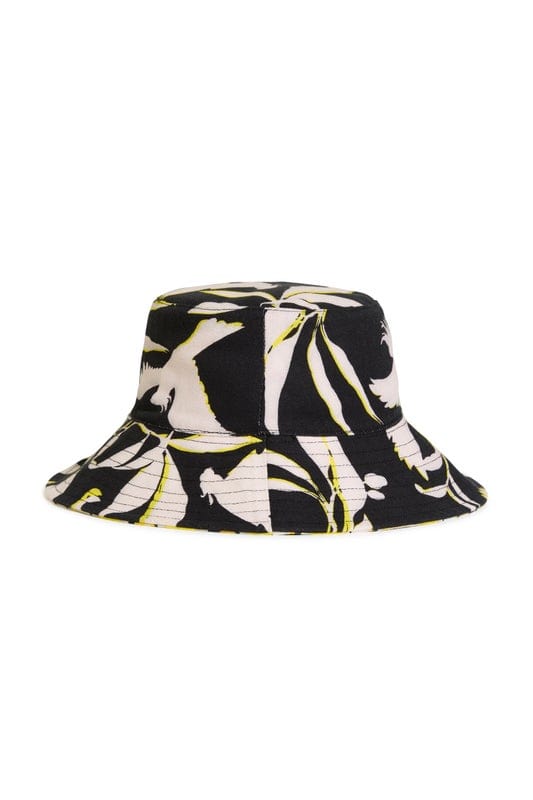 Seafolly Birds of Paradise Bucket Hat - Black 72003-HT Splash Swimwear Hats 9349623183716