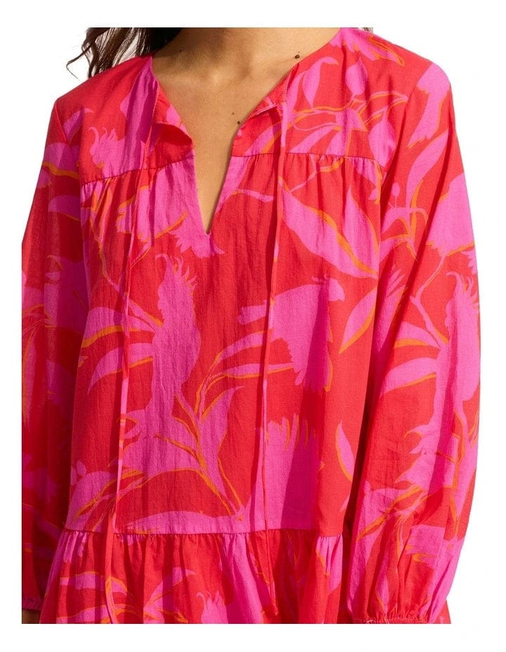 Seafolly Birds Of Paradise Cover Up Seafolly Birds Of Paradise Cover Up Splash Swimwear Kaftans & Cover Ups