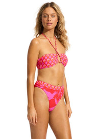 Seafolly Birds Of Paradise High Rise Pant Splash Swimwear Bikini Bottoms