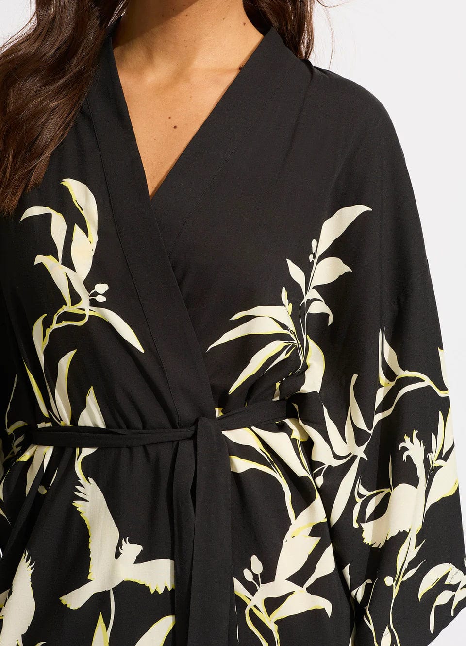 Seafolly Birds Of Paradise Kimono - Black Seafolly Birds Of Paradise Maxi Dress Splash Swimwear Kimonos