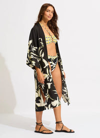 Seafolly Birds Of Paradise Kimono - Black Seafolly Birds Of Paradise Maxi Dress Splash Swimwear Kimonos