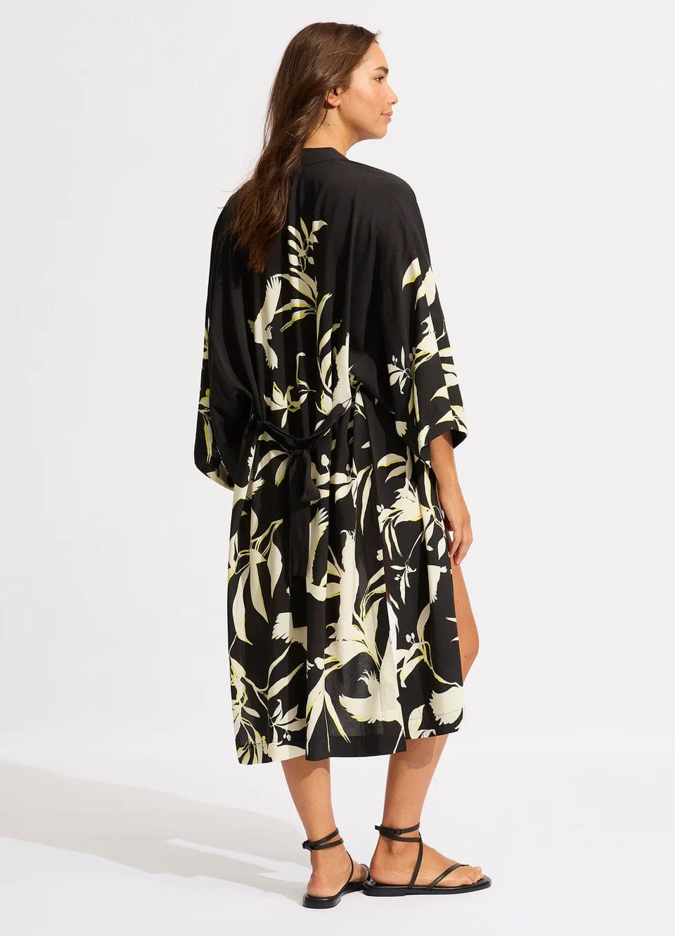 Seafolly Birds Of Paradise Kimono - Black Seafolly Birds Of Paradise Maxi Dress Splash Swimwear Kimonos