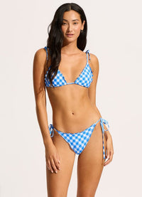 Seafolly Ciao Bella Check Brazillian Tie Side Bikini Bottom - Azure Seafolly Ciao Bella Mini Hipster Bikini Bottom - White Splash Swimwear Bikini Bottoms