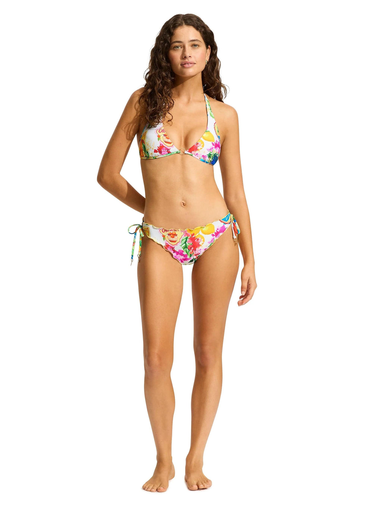 Ciao Bella Long Line Halter Bra - White - Seafolly - Splash Swimwear  - Bikini Tops, May24, new arrivals, Seafolly, Womens - Splash Swimwear 