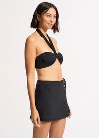 Seafolly Collective A-Line Skirt - Black Shop S.collective Cross Back One Piece - Azure by Seafolly | Australian Swimwear Brands | Splash Swimwear Splash Swimwear Bikini Bottoms