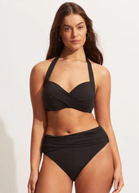 Seafolly Collective High Waist Wrap Front SeafollyCollective High Waist Wrap Front Splash Swimwear Bikini Bottoms