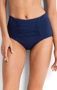 Seafolly Collective High Waisted Pant - True Navy* Splash Swimwear Bikini Bottoms