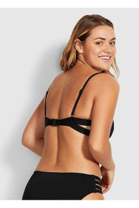 Seafolly Collective Hybrid Bralette - Black Splash Swimwear Bikini Tops