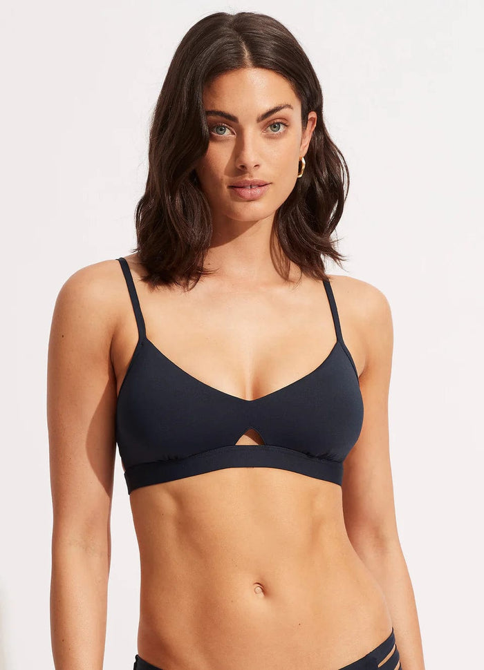 Collective Hybrid Bralette - True Navy - Seafolly - Splash Swimwear  - Bikini Tops, Jul24, new, Seafolly, Womens, womens swim - Splash Swimwear 