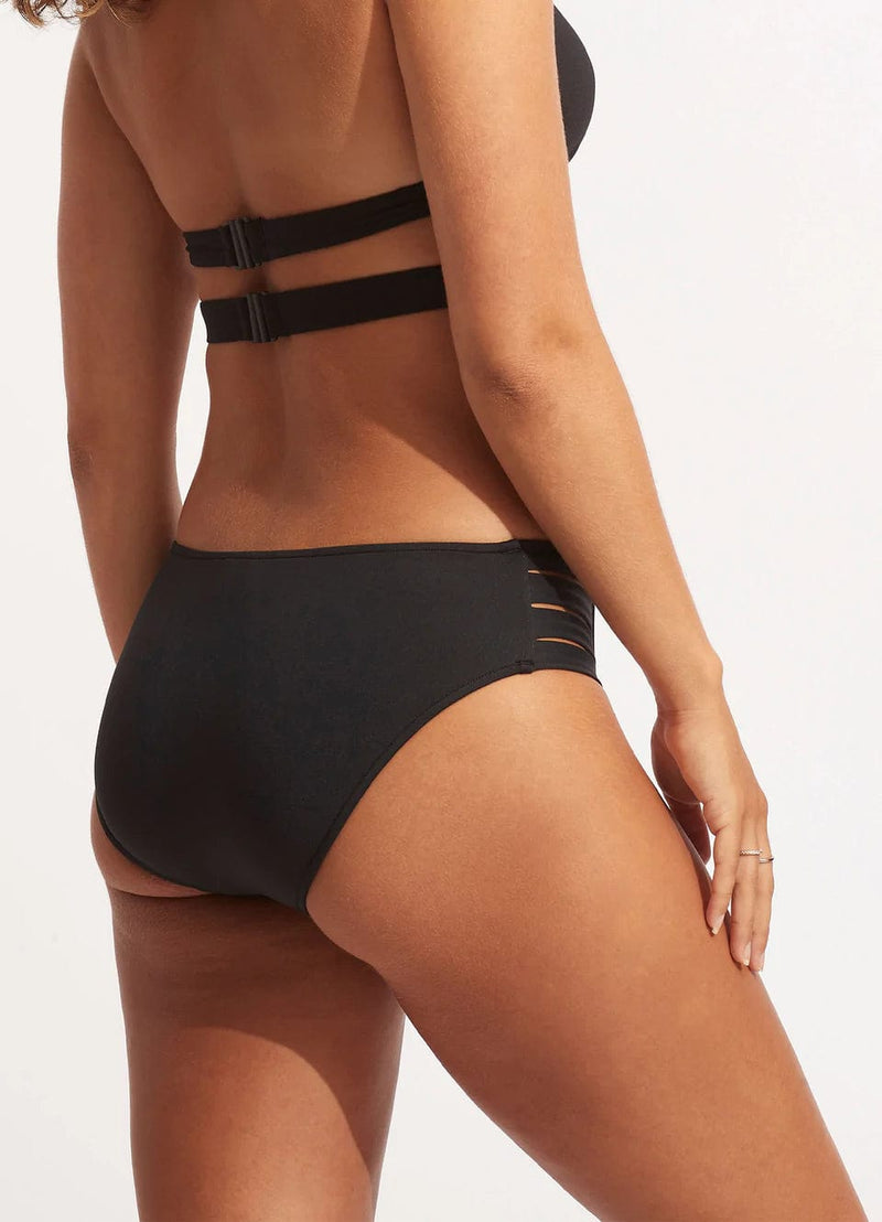 Seafolly Collective Multi Strap Hipster - Black Seafolly Active Multi Strap Hipster - Black Splash Swimwear Bikini Bottoms