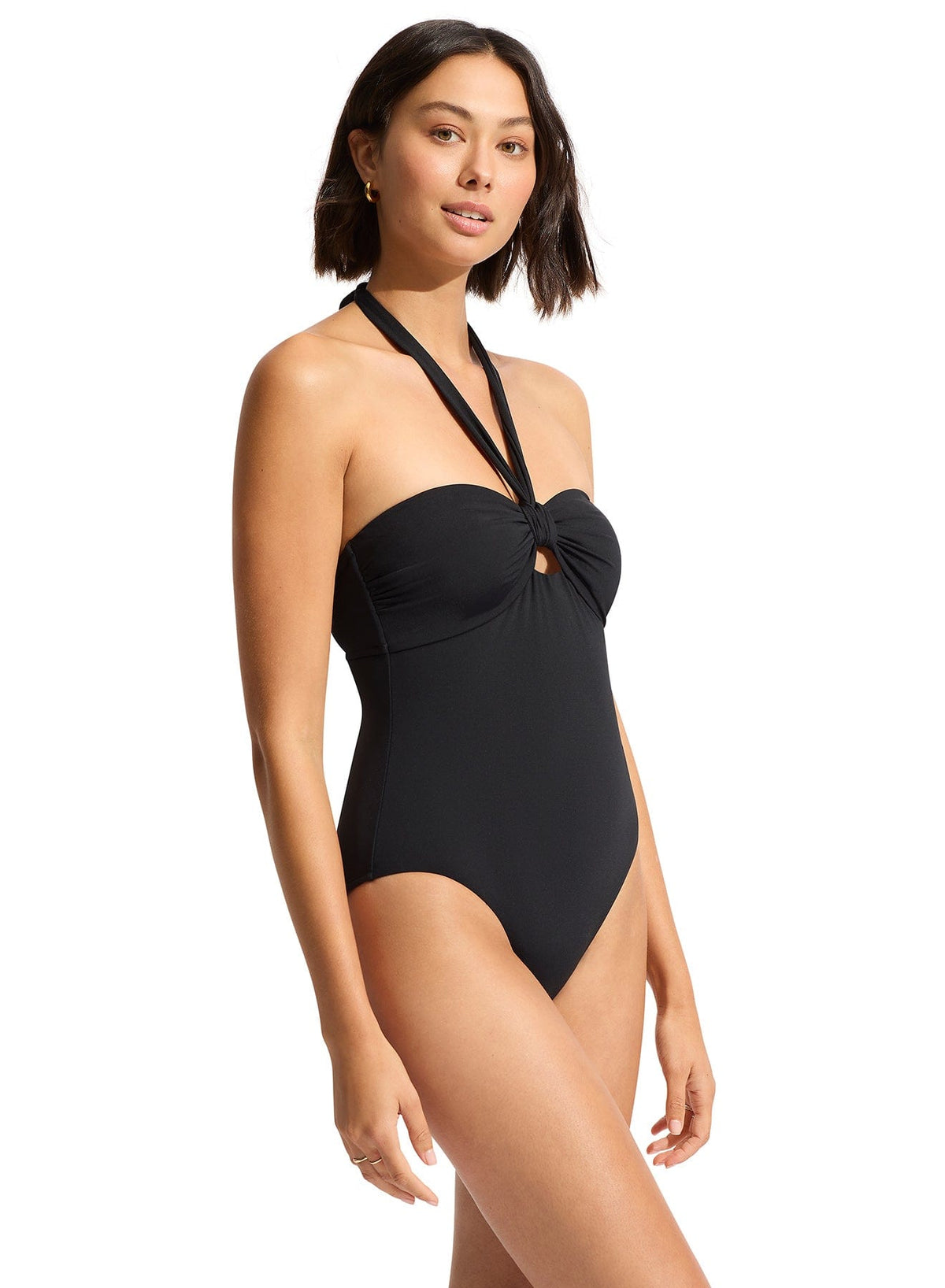 Seafolly Collective Sash Tie One Piece - Black Shop S.collective Cross Back One Piece - Azure by Seafolly | Australian Swimwear Brands | Splash Swimwear Splash Swimwear One Pieces