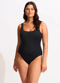 Seafolly Collective Tank One Piece - Black Seafolly Collective Tank One Piece - Black Splash Swimwear One Pieces