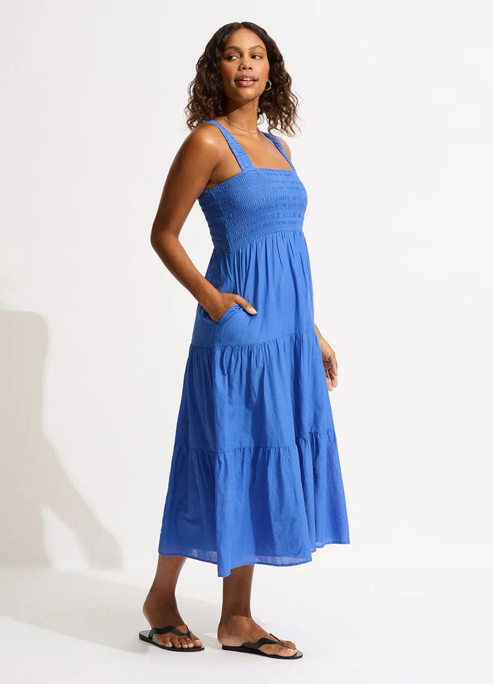 Faithful Midi Dress - Azure - Seafolly - Splash Swimwear  - Aug23, dresses, June24, Seafolly, women clothing, Womens, womens clothing - Splash Swimwear 