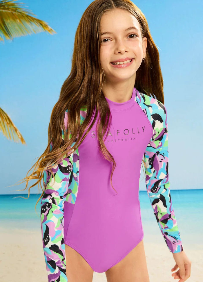 Seafolly Girls Carnivale Zip Back Paddlesuit Seafolly Carnivale Zip Back Paddlesuit Splash Swimwear Kids Swimwear