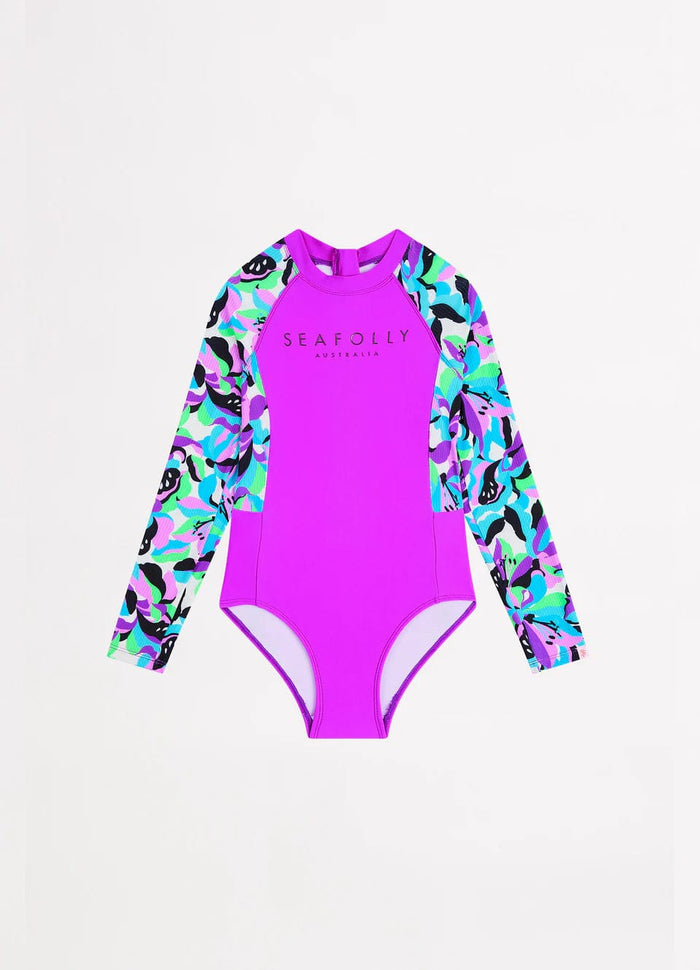 Seafolly Girls Kids Swimwear Carnivale Zip Back Paddlesuit Seafolly Carnivale Zip Back Paddlesuit