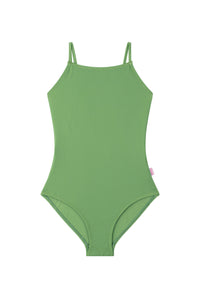 Seafolly Girls Girls Essential One Piece - Khaki Splash Swimwear Kids Swimwear