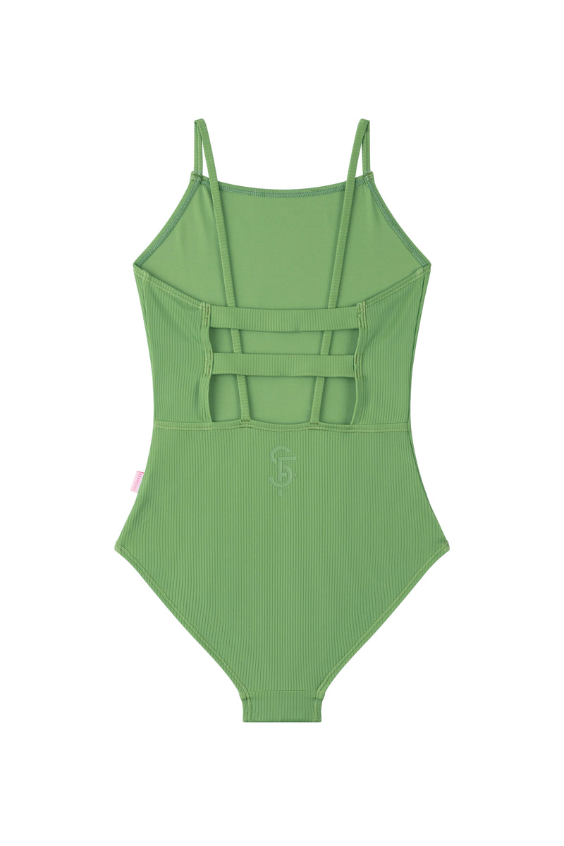 Seafolly Girls Girls Essential One Piece - Khaki Splash Swimwear Kids Swimwear