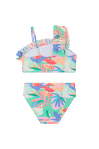 Seafolly Girls Girls Florida Keys Assymectrical Ruffle Bikini Splash Swimwear Kids Swimwear