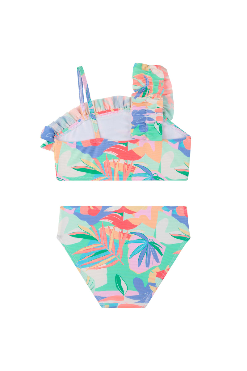 Seafolly Girls Girls Florida Keys Assymectrical Ruffle Bikini Splash Swimwear Kids Swimwear