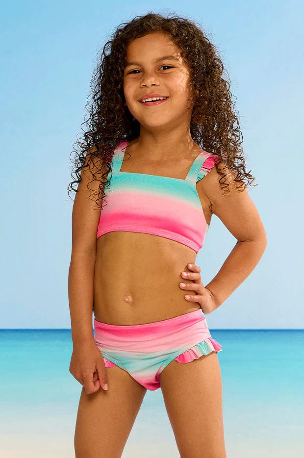 Seafolly Girls Girls Ombre Frill Crop Set Seafolly Girls Ombre Frill Crop Set Splash Swimwear