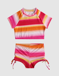 Seafolly Girls Girls Ombre Swim Boy Leg Surf Set Seafolly Girls Ombre Tie Bikini - Ombre Red Splash Swimwear