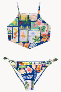 Seafolly Girls One Pieces Girls Postcards Scarf Bikini Set Seafolly Girls Postcards Scarf Bikini Set