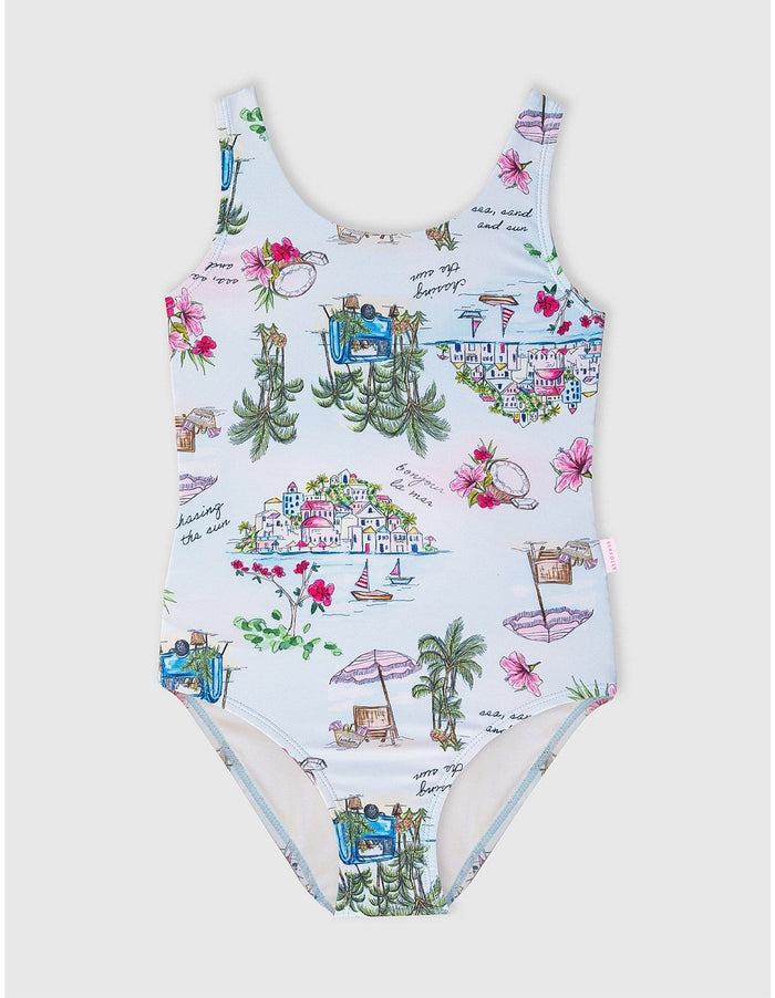 Seafolly Girls kids Girls Secret Vacay Cut Out One Piece Seafolly Girls Secret Vacay Cut Out One Piece