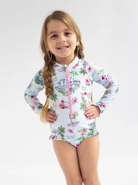 Seafolly Girls kids Girls Secret Vacay Zip Front Sunsuit Seafolly  Girls Secret Vacay Zip Front Sunsuit