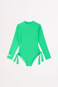 Seafolly Girls Girls Summer Essential L/S Paddlesuit 15772 Splash Swimwear kids G8 / Jade 9354794560815