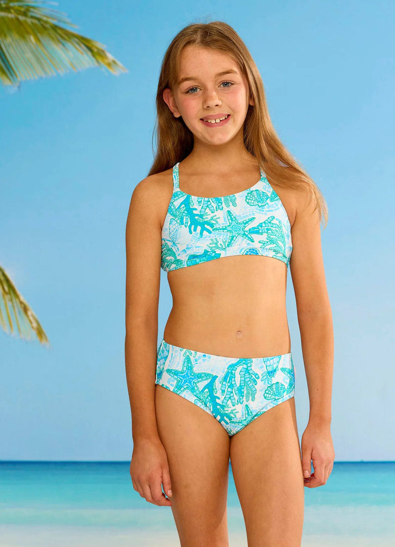 Seafolly Girls La Mer Bikini - Blue Seafolly La Mer Paddlesuit - Blue Splash Swimwear