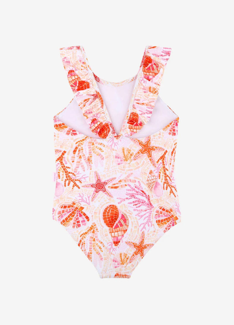 Seafolly Girls La Mer Frill One Piece - La Mer Seafolly La Mer Frill One Piece - La Mer Splash Swimwear