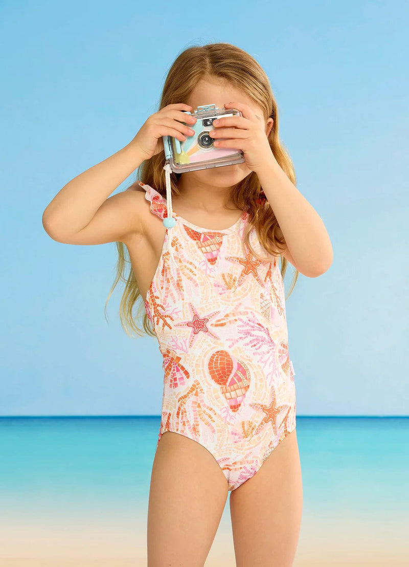 Seafolly Girls La Mer Frill One Piece - La Mer Seafolly La Mer Frill One Piece - La Mer Splash Swimwear