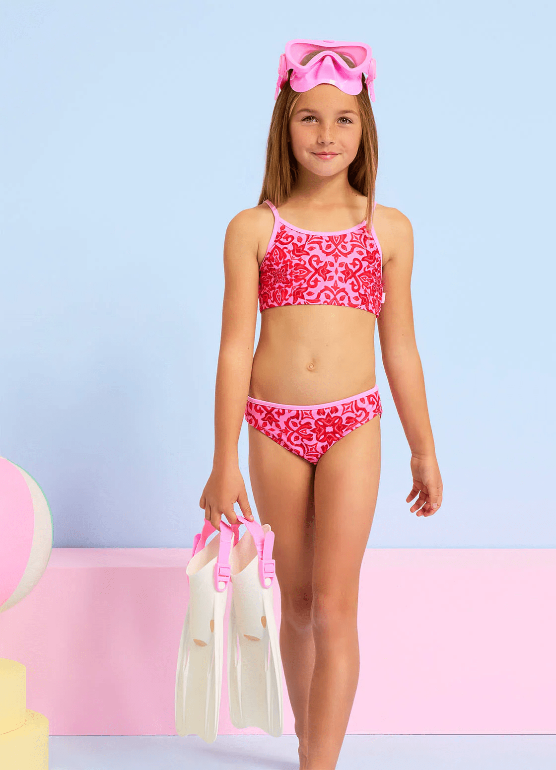 Seafolly Girls Seafolly Girls Capri Tile  Bikini Seafolly Girls Capri Tile  Bikini Splash Swimwear Kids Swimwear