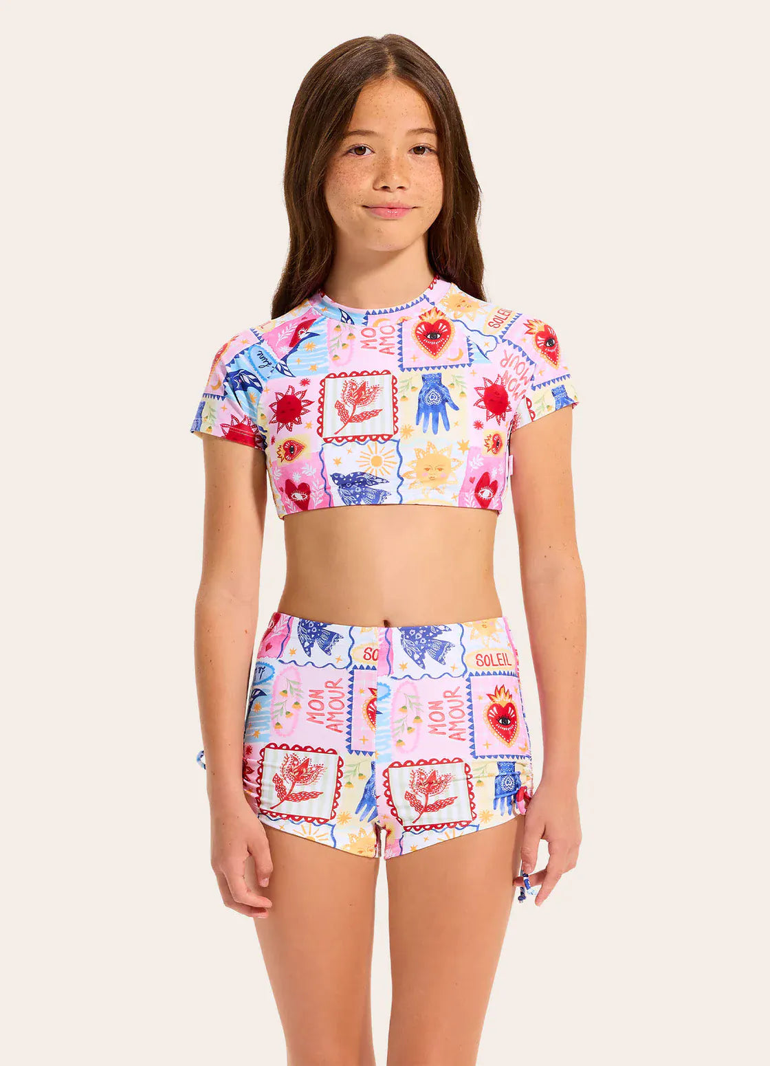 Seafolly Girls Seafolly Girls Palermo Surf Boyleg Set Seafolly Girls Gingham Bikini Splash Swimwear Kids Swimwear