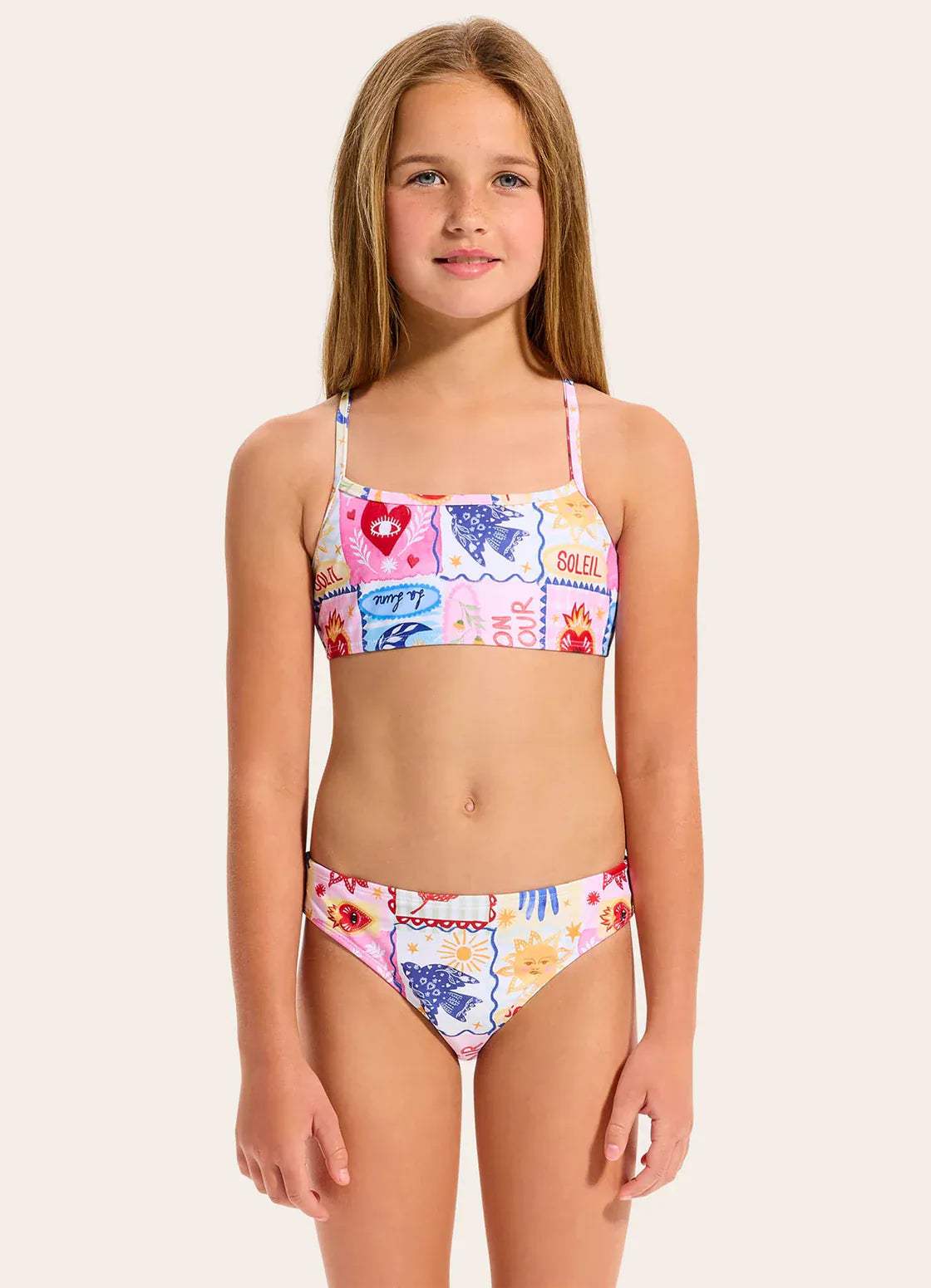 Seafolly Girls Seafolly Girls Palermo Tie Bikini Set Seafolly Girls Gingham Bikini Splash Swimwear Kids Swimwear