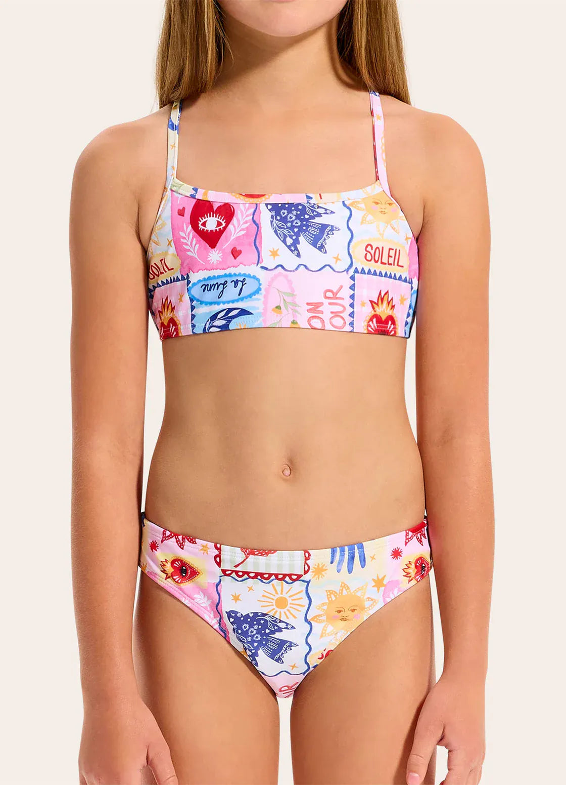 Seafolly Girls Seafolly Girls Palermo Tie Bikini Set Seafolly Girls Gingham Bikini Splash Swimwear Kids Swimwear