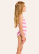 Seafolly Girls Seafolly Girls Texture One Piece Swimsuit - Candy Pink Seafolly Girls Gingham Bikini Splash Swimwear Kids Swimwear