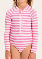 Seafolly Girls Seafolly Girls Textured Paddlesuit - Candy Pink Seafolly Girls Textured Paddlesuit - Candy Pink Splash Swimwear Kids Swimwear