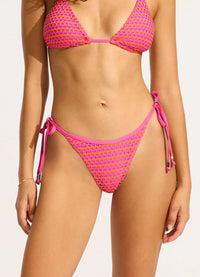 Seafolly Mesh Effect Tie Side Rio Pants Seafolly Mesh Effect Tie Side Rio Pants  Splash Swimwear Bikini Bottoms