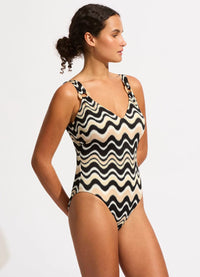 Neue Wave DD One Piece - Black - Seafolly - Splash Swimwear  - Jan24, One Pieces, seafolly, Womens, womens swim - Splash Swimwear 