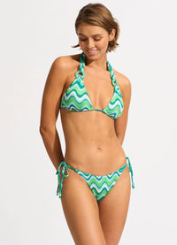 Seafolly Bikini Tops Neue Wave Slide Triangle Bikini Top - Jade Seafolly Neue Wave Slide Triangle Bikini Top - Jade