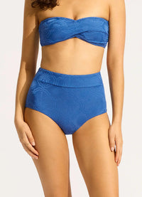 Seafolly Oasis High Waisted Bikini Bottom - Ultramarine Seafolly Oasis High Waisted Bikini Bottom - Ultramarine Splash Swimwear