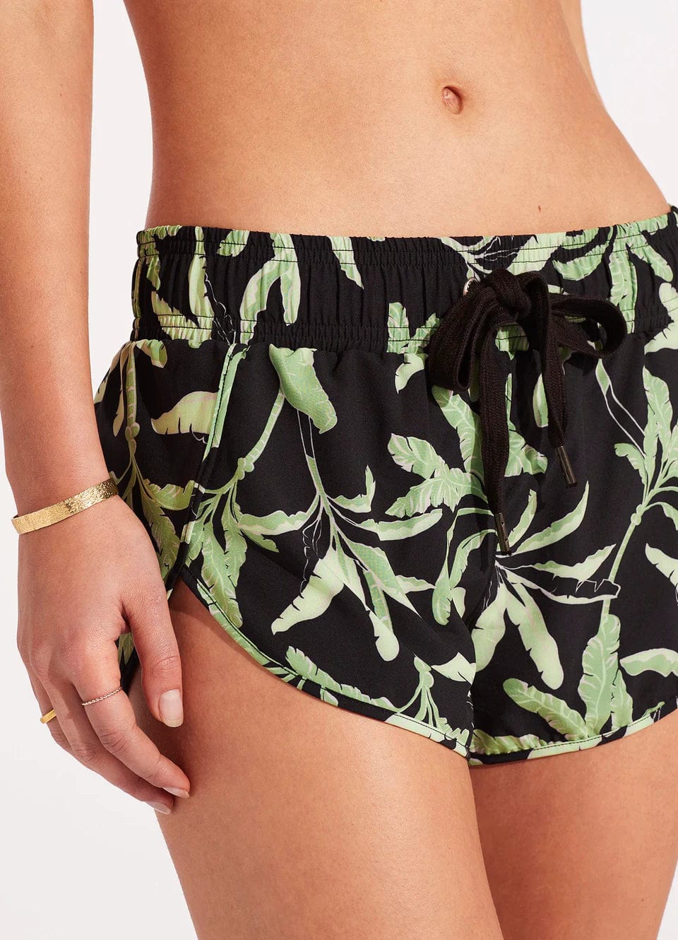 Seafolly Palm Paradise Boardshort - Black Splash Swimwear Swimwear