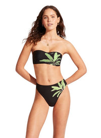 Palm Paradise High Rise Pant - Black - Seafolly - Splash Swimwear  - April23, bikini bottoms, Seafolly, Womens, womens swim - Splash Swimwear 