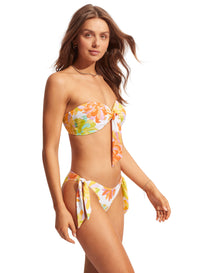 Palm Springs Lime Light Twist Tie Front Bandeau - Seafolly - Splash Swimwear  - Bikini Tops, Nov22, Seafolly, Womens - Splash Swimwear 