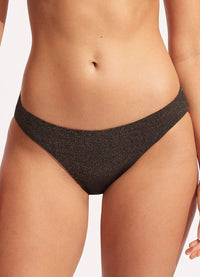 Seafolly Poolside Reversible Hipster - Sepia Splash Swimwear Bikini Bottoms